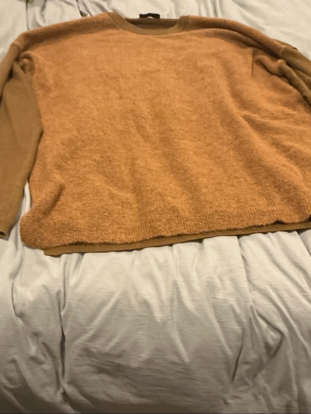 ASOS men's Scoopneck Sweater in Camel Brown